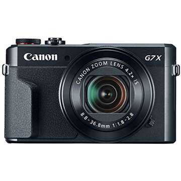 Canon PowerShot G7 X Mark II 20.1MP 4.2X Optical Zoom Digital Camera + Two-Pack NB-13L Spare Batteries + Accessory Bundle