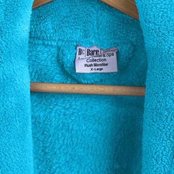 BC BARE COTTON Kids Microfiber Fleece Shawl Robe - Girls - Turquoise - Large