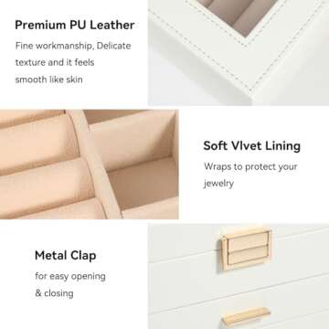 Voova 3 Layer Jewelry Organizer for Stylish Storage