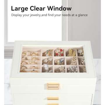 Voova 3 Layer Jewelry Organizer for Stylish Storage