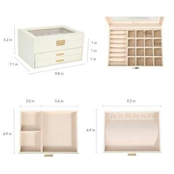 Voova 3 Layer Jewelry Organizer for Stylish Storage