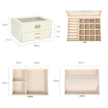 Voova 3 Layer Jewelry Organizer for Stylish Storage