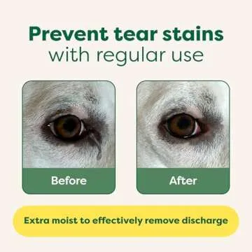 Earth Rated Pet Eye Wipes, Hypoallergenic Cleaner for Dogs & Cats Eyes to Remove Dirt & Discharge, Fragrance Free, 70 Count
