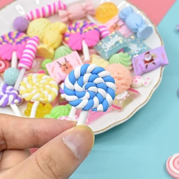 60PCS Kawaii Cute Resin Slime Charms for DIY Crafts