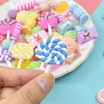 60PCS Kawaii Cute Resin Slime Charms for DIY Crafts