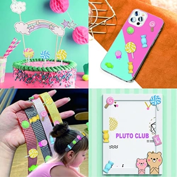 60PCS Kawaii Cute Resin Slime Charms for DIY Crafts