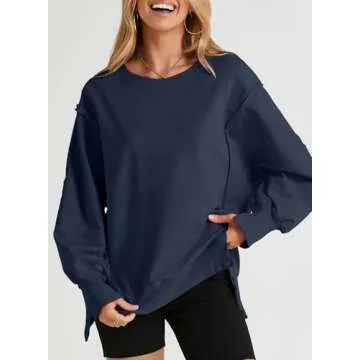 SHEWIN Women's Casual Oversized Long Sleeve Sweatshirt