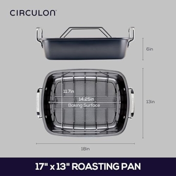 Circulon Nonstick Roasting Pan with Easy Serve Rack