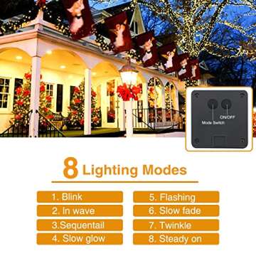 kolpop Solar String Lights Outdoor, 78.7FT 240LED Solar Fairy Lights Outdoor Waterproof 8 Modes Copp...