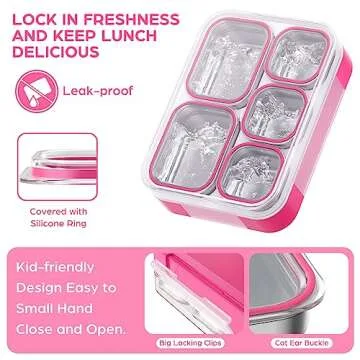 TIME4DEALS Stainless Steel Bento Box for Kids Leakproof