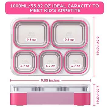 TIME4DEALS Stainless Steel Bento Box for Kids Leakproof