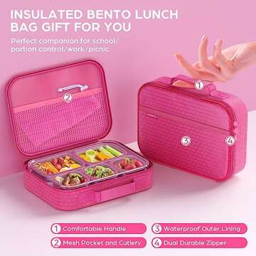 TIME4DEALS Stainless Steel Bento Box for Kids Leakproof