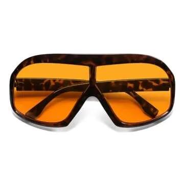 HERJOUR Oversized Retro Trendy Aviator Sunglasses Womens Mens 70s Classic Vintage Sun Glasses AR82243