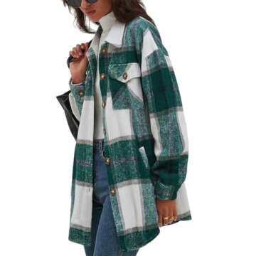 CHYRII Women's Stylish Plaid Shacket for All Occasions