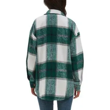 CHYRII Women's Stylish Plaid Shacket for All Occasions