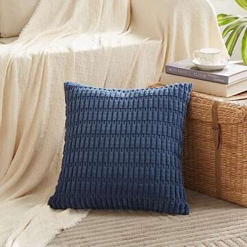 Fancy Homi 2 Packs Dusty Blue Decorative Throw Pillow Covers 20x20 Inch for Living Room Couch Bed So...