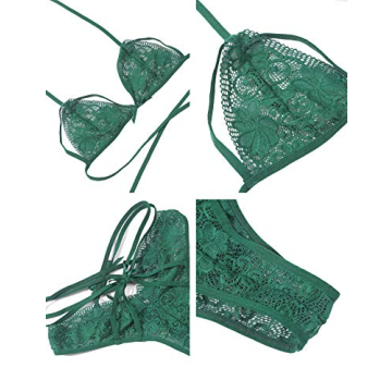 Lingerie Lace Babydoll 2 Piece Sexy Bra and Panty Set