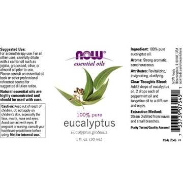 3-Pack NOW Essential Oils: Lavender, Eucalyptus, Peppermint