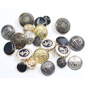 KENDANY 14-Piece Metal Blazer Button Set for Stylish Upgrades