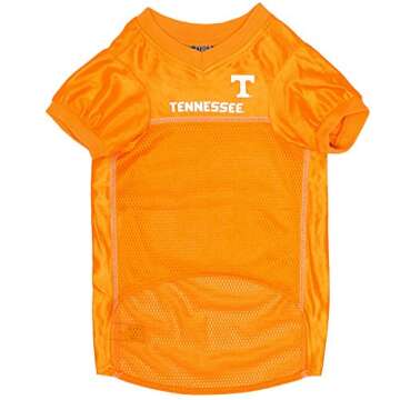 Pets First NCAA College Tennessee Volunteers Mesh Jersey for DOGS & CATS, Size Small, Licensed Dog Jersey with your Favorite Football/Basketball College Team