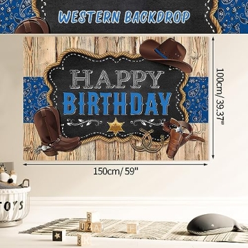 Western Cowboy Birthday Party Decorations, 125PCS