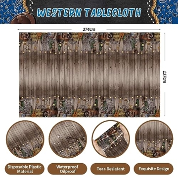 Western Cowboy Birthday Party Decorations, 125PCS