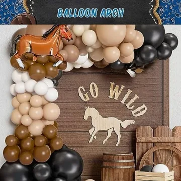 Western Cowboy Birthday Party Decorations, 125PCS