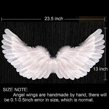 White Angel Wings & Halo Set for Women - Halloween & Christmas Costume