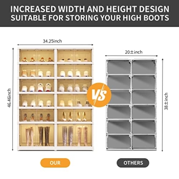CIMLORD 6-Tier Foldable Shoe Rack Organizer for Closet