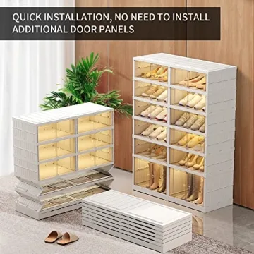 CIMLORD 6-Tier Foldable Shoe Rack Organizer for Closet