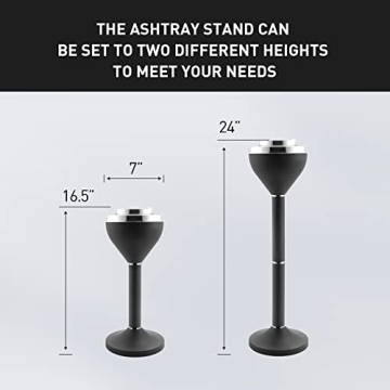 Anfrere Outdoor Weighted Ashtray for Patios and Gardens