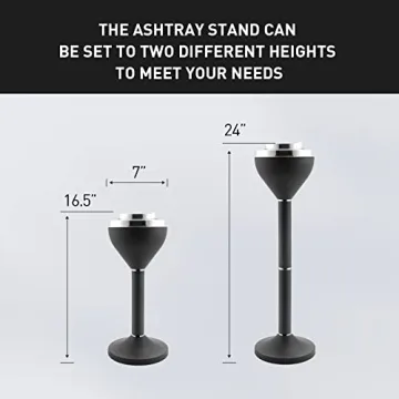 Anfrere Outdoor Weighted Ashtray for Patios and Gardens