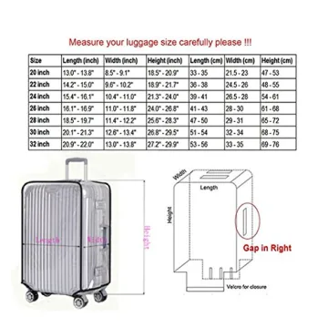 JenKin Luggage Protector Clear PVC Suitcase Cover 20-30 Inch
