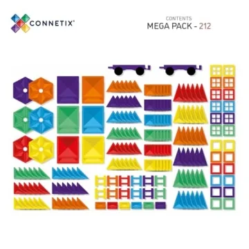 Connetix Rainbow Mega Pack 212 Pieces for Creative Play