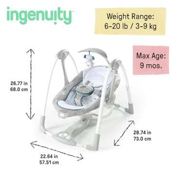 Ingenuity ConvertMe Baby Swing & Seat, 0-9 Months