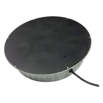 Farm Innovators 125 Watt Heated Base for Double Wall Metal Poultry Founts with 35 degrees Fahrenheit Temperature and Below, Metallic