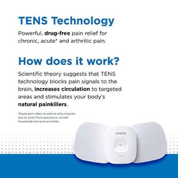 OMRON Avail TENS Unit, Wireless Bluetooth Muscle Stimulator, Microcurrent Massage Therapy for Lower ...