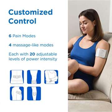 OMRON Avail TENS Unit, Wireless Bluetooth Muscle Stimulator, Microcurrent Massage Therapy for Lower Back, Arm, Leg, Shoulder, Foot, Arm, and Arthritis Pain, Drug-Free Pain Relief (PM601)