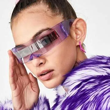Dollger Futuristic Sunglasses for Space Themed Costumes and Parties