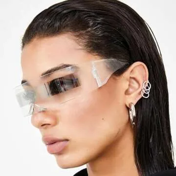 Dollger Futuristic Wrap Around Sunglasses for Parties