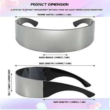 Dollger Futuristic Wrap Around Sunglasses for Parties