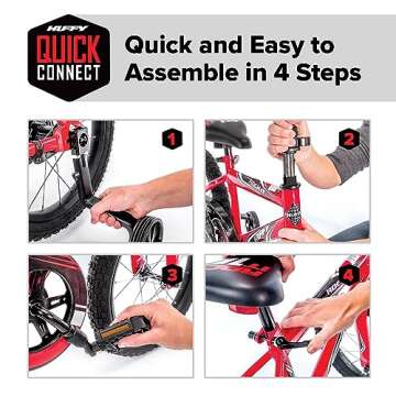 Huffy Illuminate 16” Girl’s Bike with Removable Training Wheels, Gloss Pink Frame with Butterfly Graphics, Chain Guard, White Tires and Purple Rims