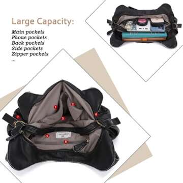 Angelkiss Hobo Purses and handbags for Women Satchel Handbag Women Purses Large Daily Shoulder Bags