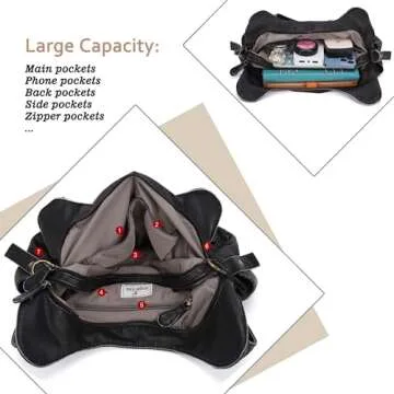 Angelkiss Hobo Purses and handbags for Women Satchel Handbag Women Purses Large Daily Shoulder Bags