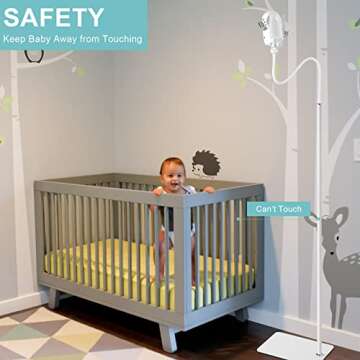 iTODOS Adjustable Baby Monitor Floor Stand for Safety and Style