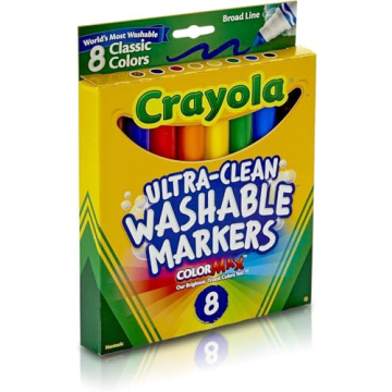 Crayola 8 Ct Broad Line Washable Markers for Kids