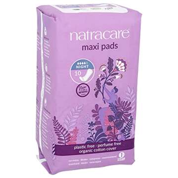 Eco-Friendly Natracare Wingless Night Time Maxi Pads for Comfort and Protection
