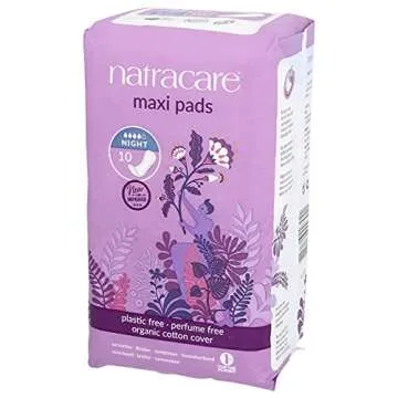 Eco-Friendly Natracare Night Time Maxi Pads - 10 Count