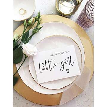 To My Parents Wedding Day Card - From Daughter, I Will Always Be Your Little Girl Present for Brides...