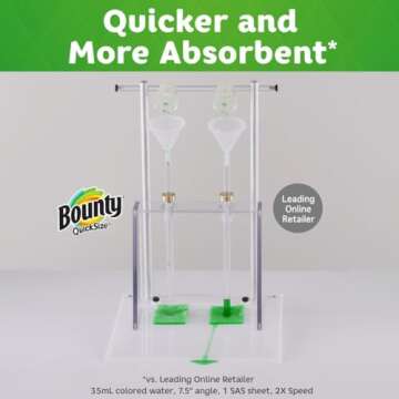 Bounty Quick-Size Paper Towels, White, 12 Family Triple Rolls = 36 Regular Rolls